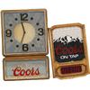 Image 1 : Lot Of 2 Plastic Coors Beer Signs w/ Clocks: