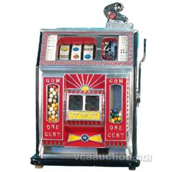 1 Cent Watling Twin Jackpot Ball Gum Vender Slot Machin