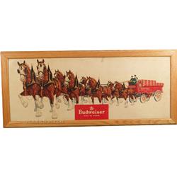 Antique Budweiser Beer Cardboard Sign,