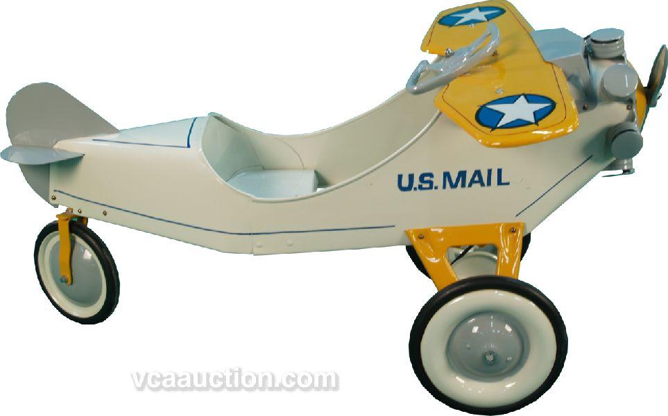 Child's Metal Airplane Pedal Car