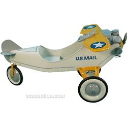 Child's Metal Airplane Pedal Car