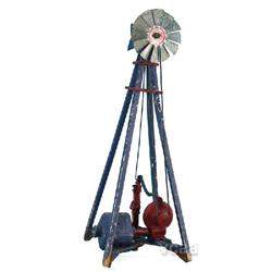 Salesman Sample Electric Wood & Metal Windmill & Waterp