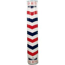 Barber Pole Wallmount Curved Porcelain Trade Sign