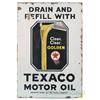 Image 1 : Texaco Motor Oil Double Sided Porcelain Sign -