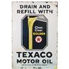 Image 2 : Texaco Motor Oil Double Sided Porcelain Sign -