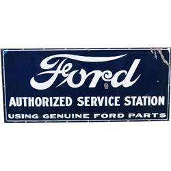 Ford Authorized Service Station Porcelain Sign,