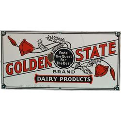 Golden State Dairy Products Embossed Porcelain Sign,