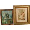 Image 1 : Lot Of 2 Framed Prints: