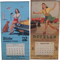 Lot of 2 large Pin-up Calendars Ditzler