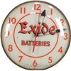 Image 1 : Exide Batteries Light-Up Pam Clock - 15" Diam