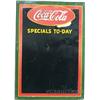 Image 1 : Coca Cola Embossed Tin Menu Chalkboard,