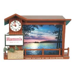Hamm's Beer Light-Up Bar Display w/ Clock