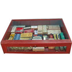 General Store Wood & Glass Countertop Display Case w/ 3