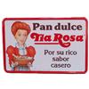 Image 1 : Pan Dulce Tia Rosa Bread Embossed Tin Sign c1960's -