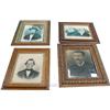 Image 1 : Lot Of 4 Old Time Pictures In Oak & Gold Painted Frames
