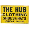 Image 1 : The Hub Clothing Great Falls Montana Embossed Tin Sign