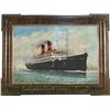 Image 1 : Scandinavian-American Line Cruise Ship Self-Framed Tin