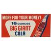 Image 1 : Big Giant Cola Embossed Tin Sign - 23" x 11"