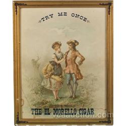 El Morello Cigar Cardboard Sign,