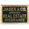 Image 1 : Jager & Co. Brokers Reverse On Glass Sign