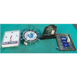 Lot Of 4 Misc. Beer Signs: