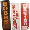 Image 1 : Lot Of 3 Large Embossed Tin Signs: