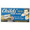 Image 1 : Childs' Razor Blades Advertisement In Frame - 7" x 14"