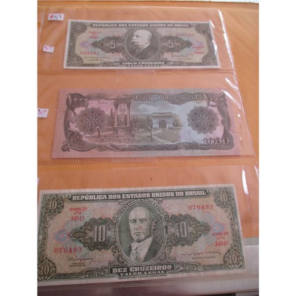 STOCK SHEET OF WORLD COLLECTIBLE BANK NOTES