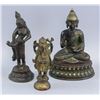 Image 1 : Lot of Three Bronze Buddha Indian