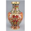 Image 2 : Chinese Cloisonne Red Longevity Vase