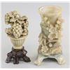 Image 1 : Lot of Two Hardsone and Soapstone Carving