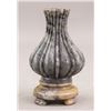 Image 1 : Chinese Lobed Hardstone Vase with Stand 18-19th C