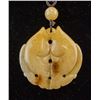 Image 3 : Chinese Yellow Jade Double Fish Necklace