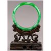 Image 1 : Chinese Green Jadeite Carved Bangle