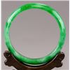 Image 2 : Chinese Green Jadeite Carved Bangle