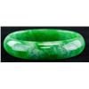 Image 5 : Chinese Green Jadeite Carved Bangle