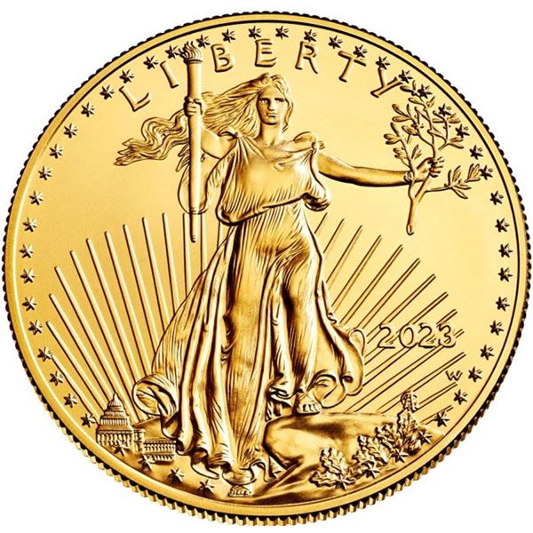 (10) 2023 American $50 Gold 1 oz Eagle