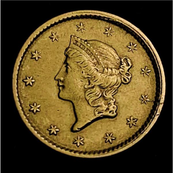 Good Luck Coin! 1853 Liberty Head Gold $1 XF Details