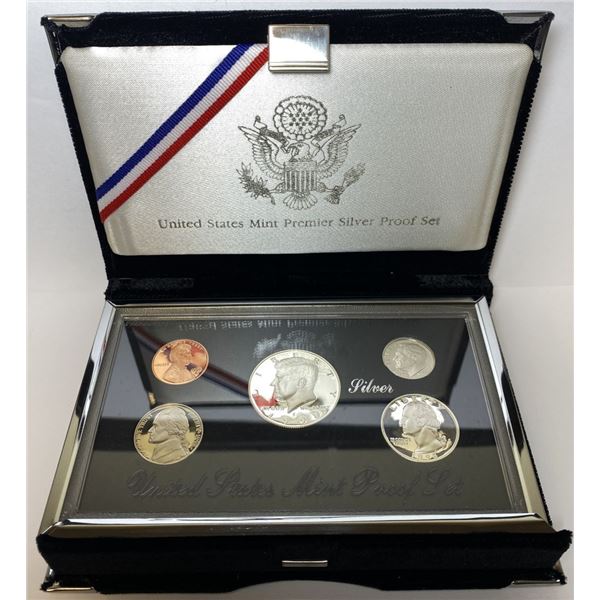 1998 United States Mint Premier Proof Silver Set (5-coins)