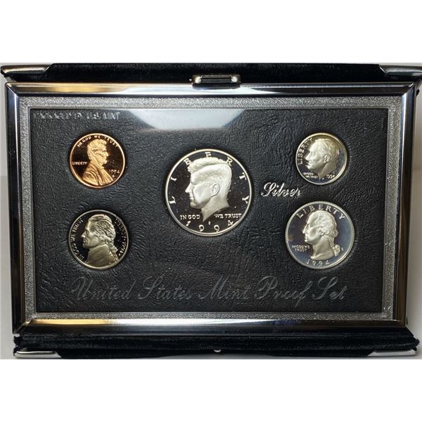 1994 United States Mint Premier Proof Silver Set (5-coins)