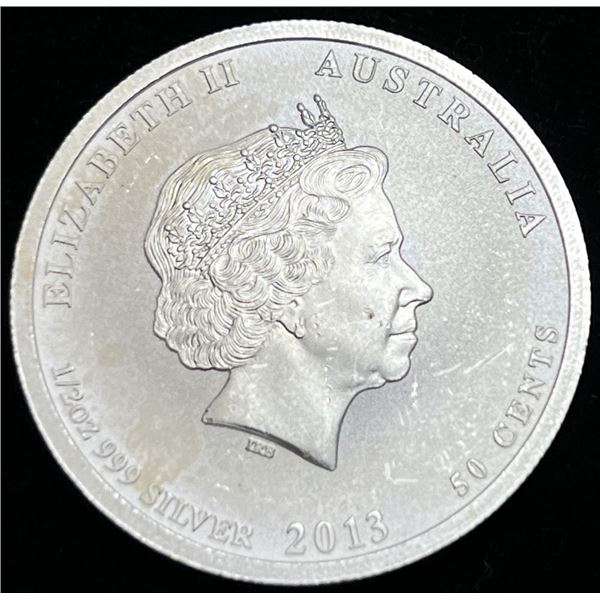 2013 Australia War In The Pacific Australian/American Memorial 1/2 ozt .999 Silver