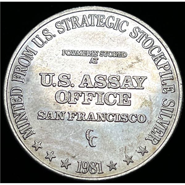 1981-CC U.S. Assay Office 1 ozt .999 Silver Trade Unit