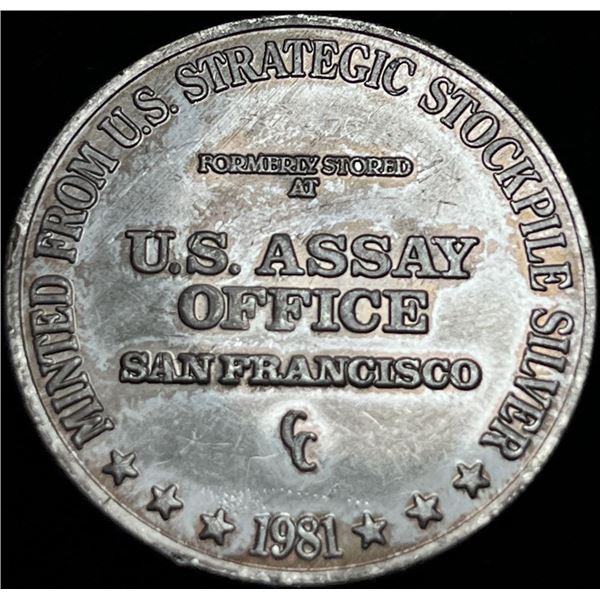 1981-CC U.S. Assay Office 1 ozt .999 Silver Trade Unit