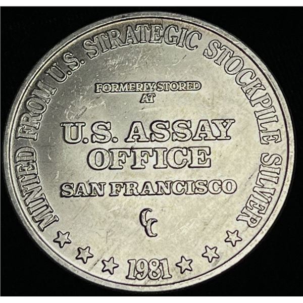 1981-CC U.S. Assay Office 1 ozt .999 Silver Trade Unit