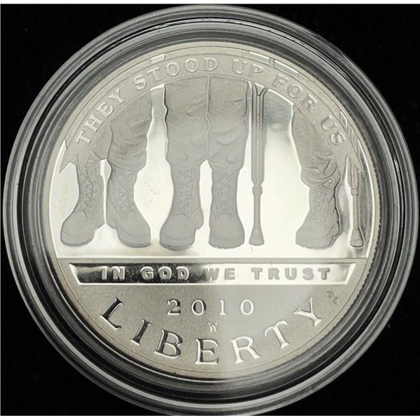2010-W Disabled Vets U.S. Proof Silver Commemorative Dollar MS69