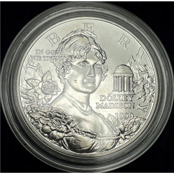 1999-P Dolley Madison U.S. Proof Silver Commemorative Dollar MS69