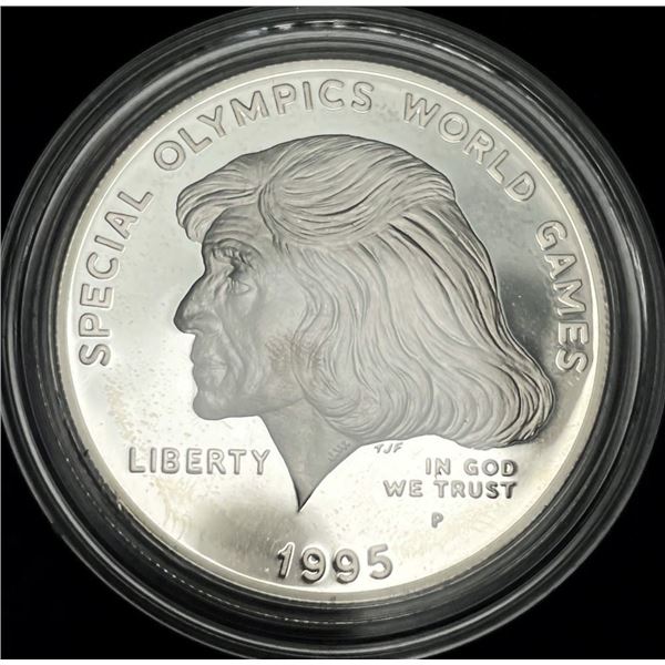 1995 Special Olympics U.S. Proof Silver Commemorative Dollar MS69