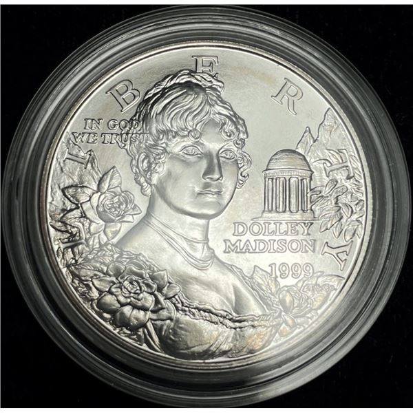 1999-P Dolley Madison U.S. Proof Silver Commemorative Dollar MS69