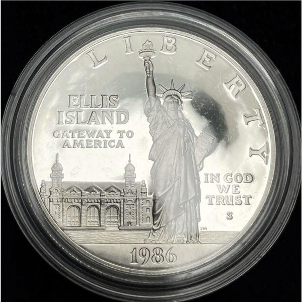 1986-S Statue of Liberty U.S. Proof Silver Commemorative Dollar MS69