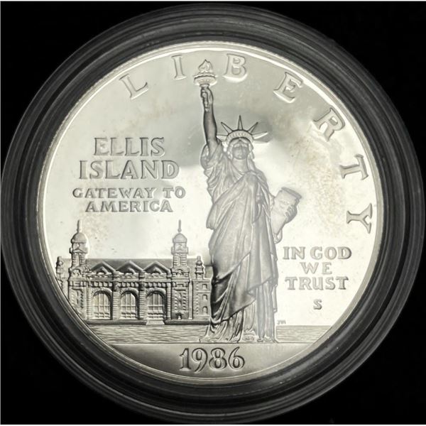 1986-S Statue of Liberty U.S. Proof Silver Commemorative Dollar MS69